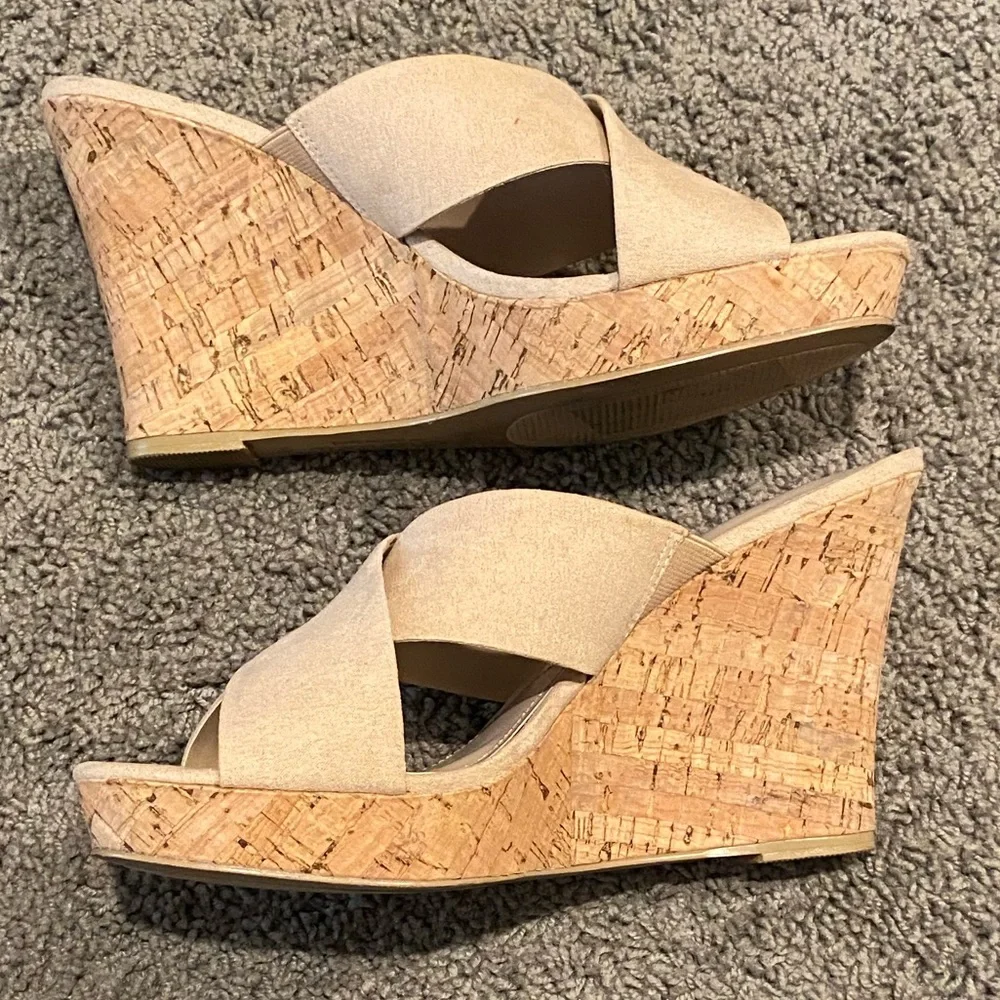 Charles David suede wedges